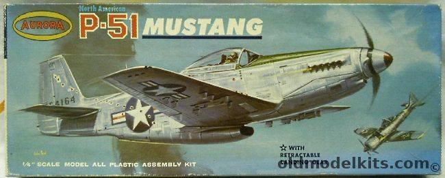 Aurora 1/48 North American P-51 Mustang, 118-98 plastic model kit